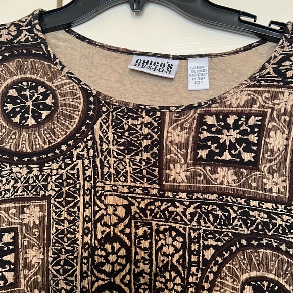 Chico’s brown and tan top - Picture 2 of 7
